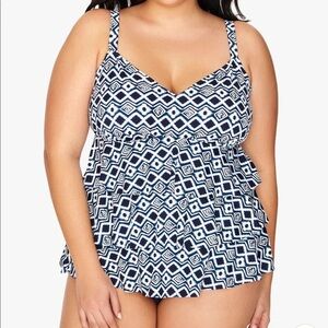 Swim Solutions Swim Dress Tummy Control SZ 24W